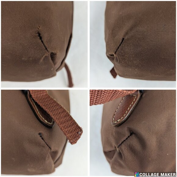Longchamp Paris Nylon Bag Brown Backpack – Authentic Le Pliage, Ready to Ship! - Picture 11 of 15